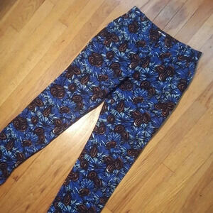 Whit Colorful Patterned Dress Pants